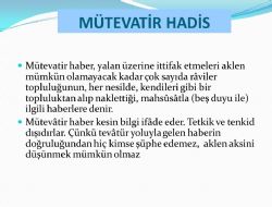 Mtevatir Hadis nedir?