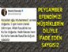 Mustafa slamolu Peygamberimize mriklerin dili ile sesleniyor